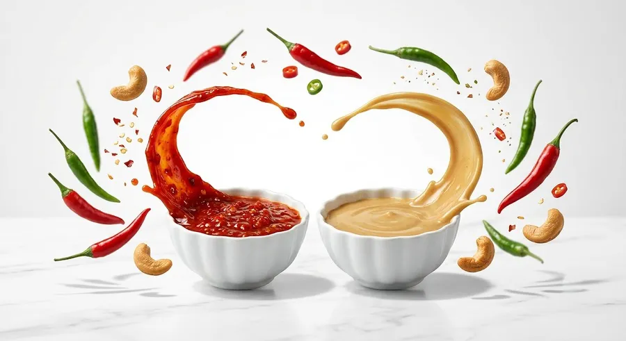Sambal merah dan sos berkrim Red Panda
